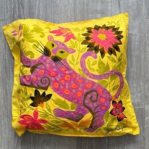 Jim Thompson Yellow Floral Silk Fabric